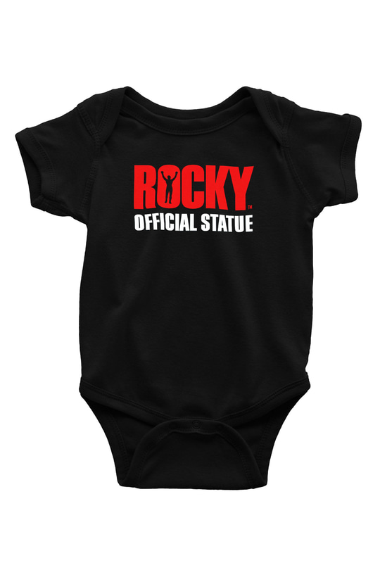 Rocky Baskılı Siyah Bebek Body - Zıbın