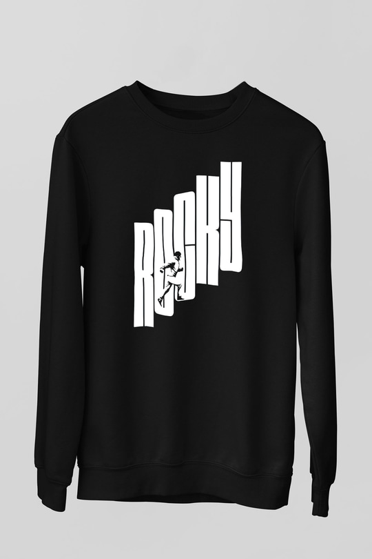 Rocky Siyah Unisex Sweatshirt
