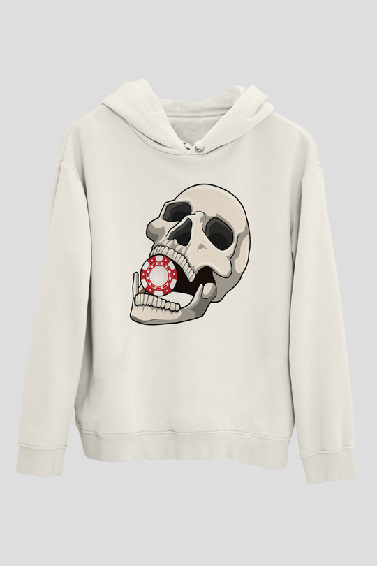 Rulet Kuru KafaBeyaz  Unisex Hoodie