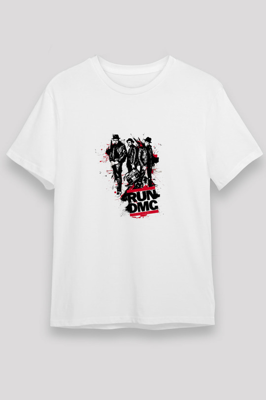 Run DMC Baskılı Unisex Beyaz Tişört