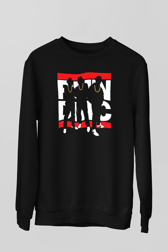 Run DMC Siyah Unisex Sweatshirt