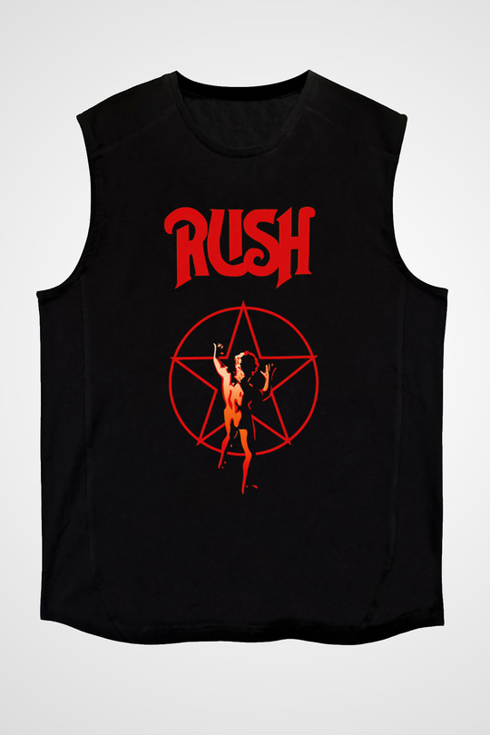 Rush Siyah Unisex Kolsuz Tişört