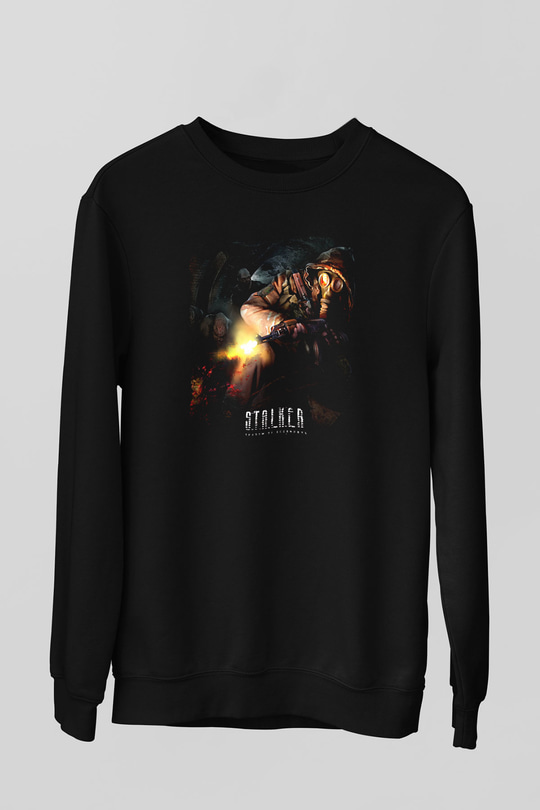 S.T.A.L.K.E.R. Siyah Unisex Sweatshirt