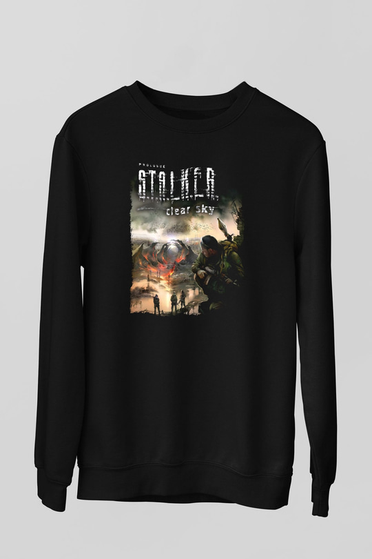 S.T.A.L.K.E.R. Siyah Unisex Sweatshirt