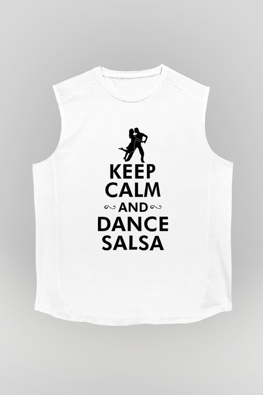 Salsa Beyaz Unisex Kolsuz Tişört
