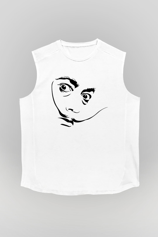 Salvador Dali Beyaz Unisex Kolsuz Tişört