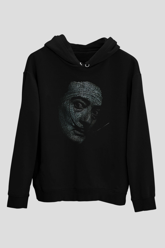 Salvador Dali Siyah Unisex Hoodie