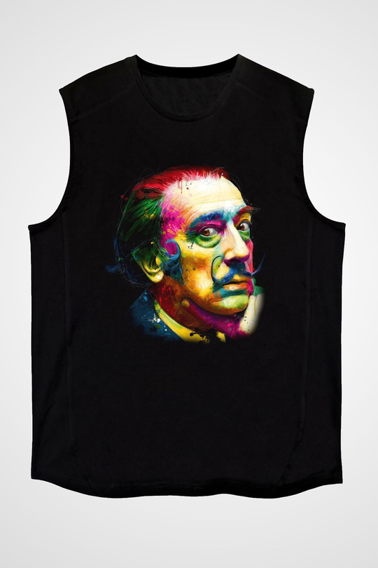 Salvador Dali Siyah Unisex Kolsuz Tişört
