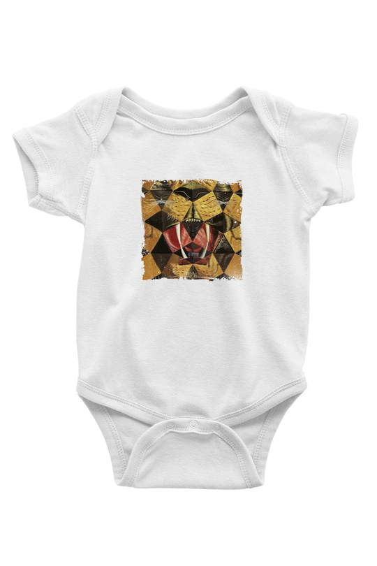 Salvador Dali Unisex Baskılı Beyaz Bebek Body - Zıbın