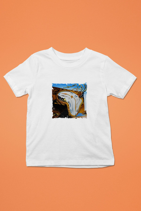 Salvador Dali Unisex Baskılı Beyaz Çocuk Tişört