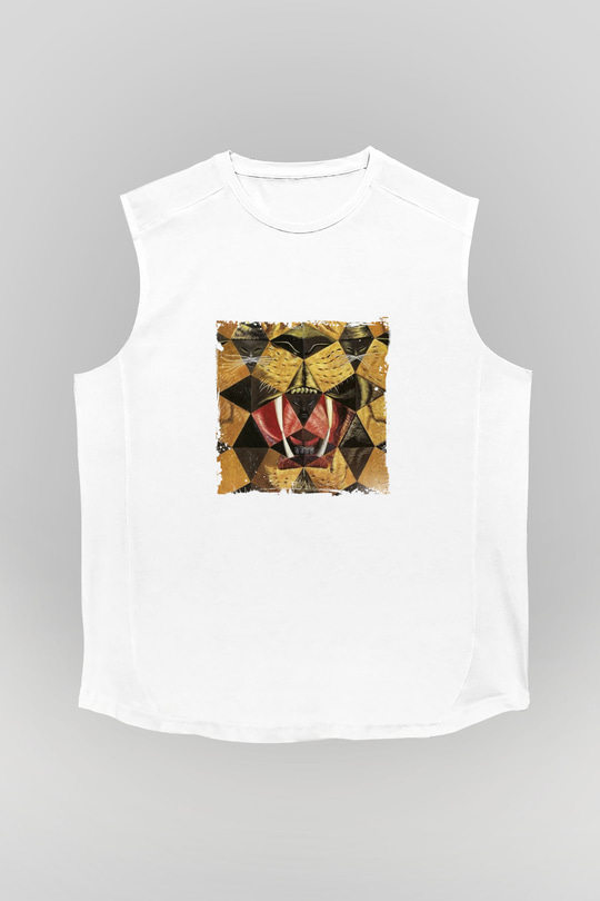 Salvador Dali Unisex Baskılı Beyaz Kolsuz Tişört