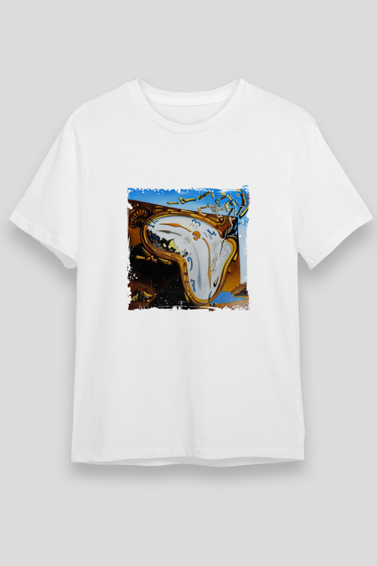 Salvador Dali Unisex Baskılı Beyaz Tişört