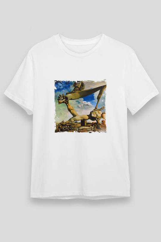 Salvador Dali Unisex Baskılı Beyaz Tişört