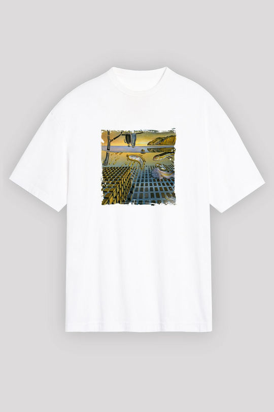 Salvador Dali Unisex Baskılı Beyaz Tişört