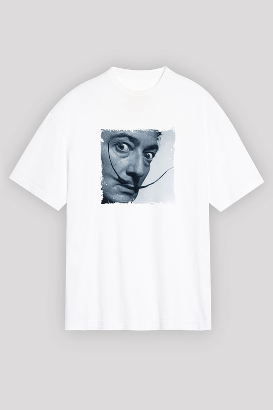 Salvador Dali Unisex Baskılı Beyaz Tişört