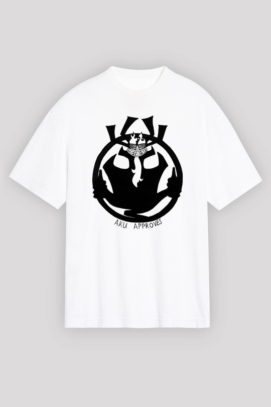 Samurai Jack Beyaz Unisex Oversize Tişört T-Shirt