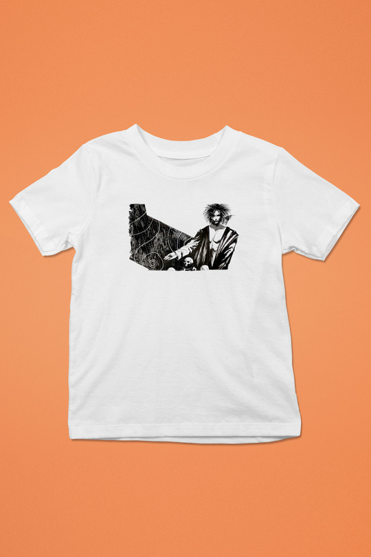 Sandman Baskılı Beyaz Unisex Beyaz Çocuk Tişört - Tshirt