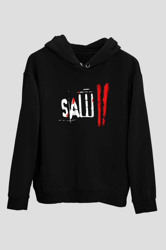 Saw Siyah Unisex Kapşonlu Sweatshirt