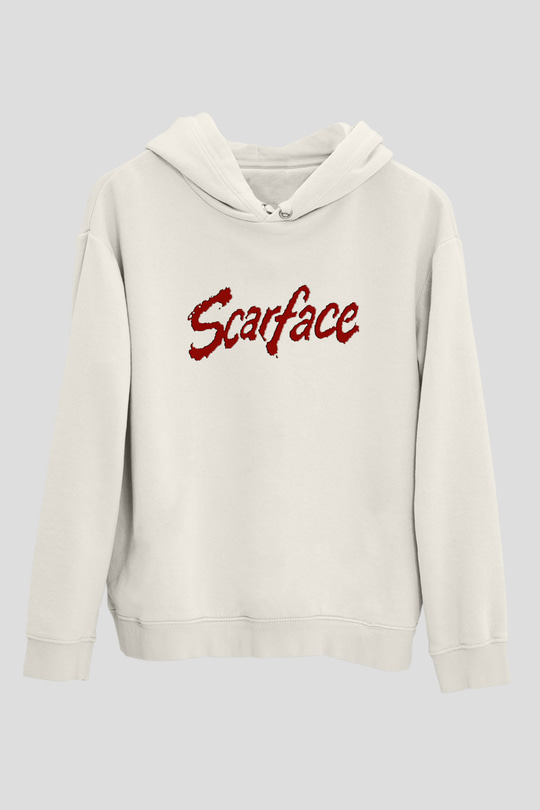 Scarface Beyaz Unisex Hoodie