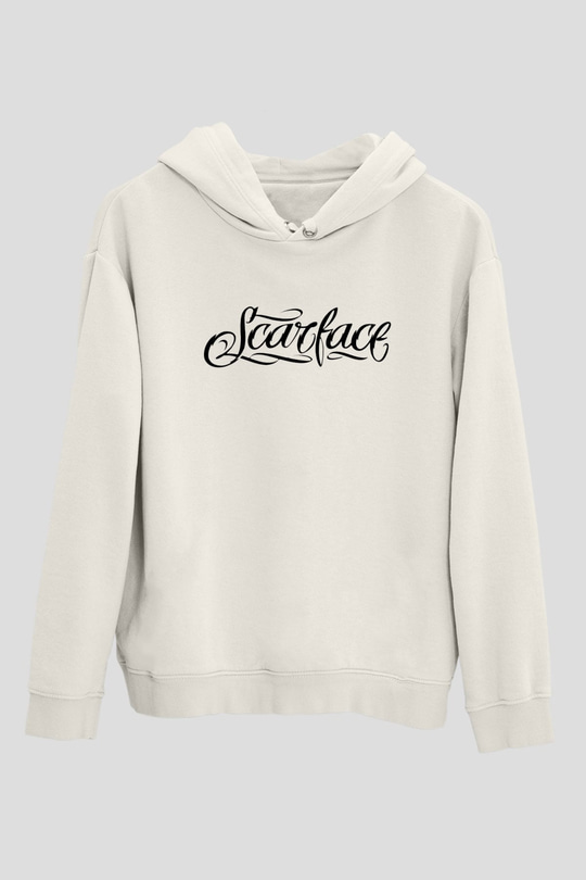 Scarface Beyaz Unisex Hoodie