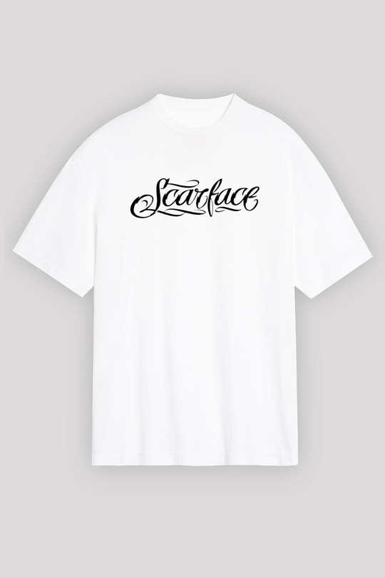 Scarface Beyaz Unisex Oversize Tişört T-Shirt