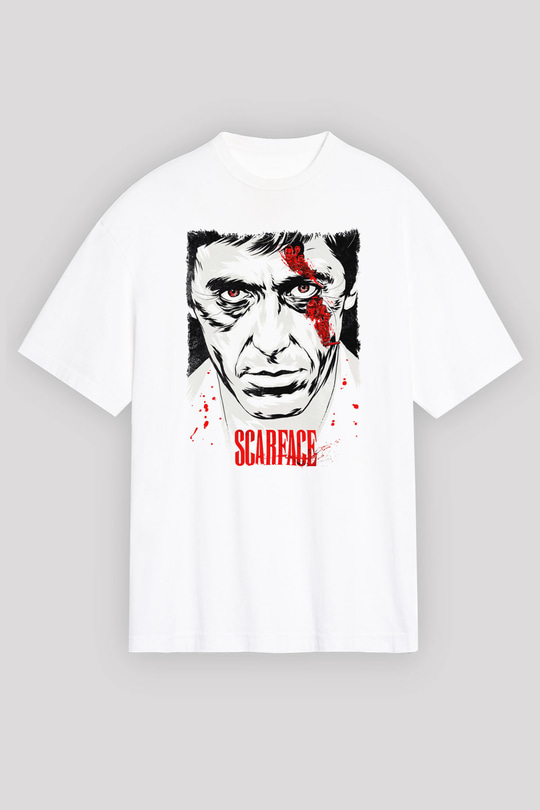 Scarface Beyaz Unisex Tişört T-Shirt