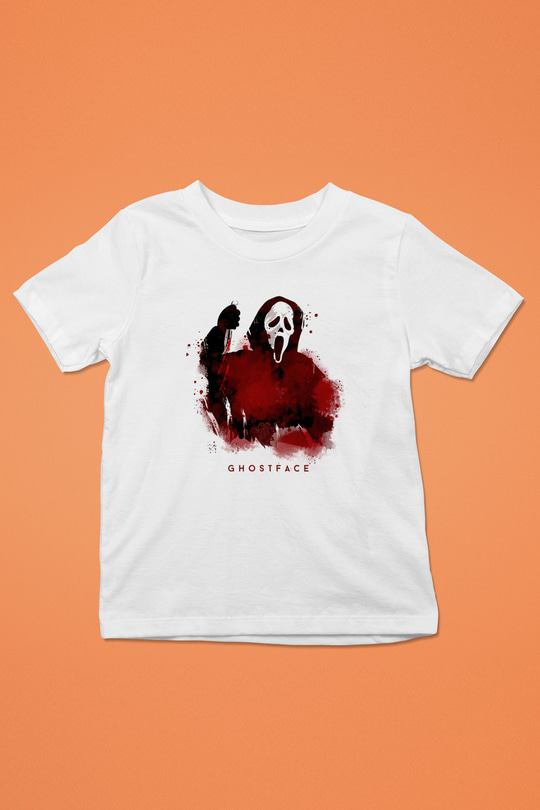 Scream Baskılı Unisex Beyaz  Çocuk Tişört