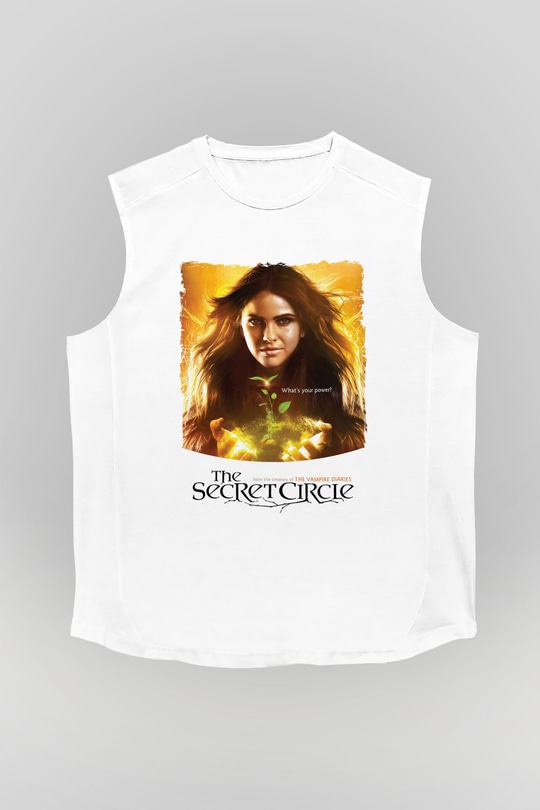 Secret Circle Beyaz Unisex Kolsuz Tişört