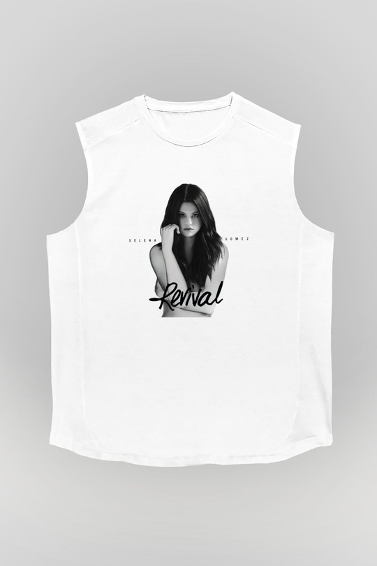 Selena Gomez Beyaz Unisex Kolsuz Tişört