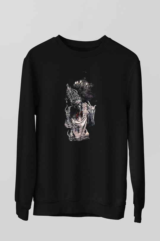 Septicflesh Baskılı Unisex Siyah Sweatshirt