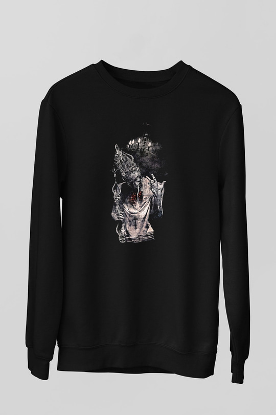 Septicflesh Baskılı Unisex Siyah Sweatshirt