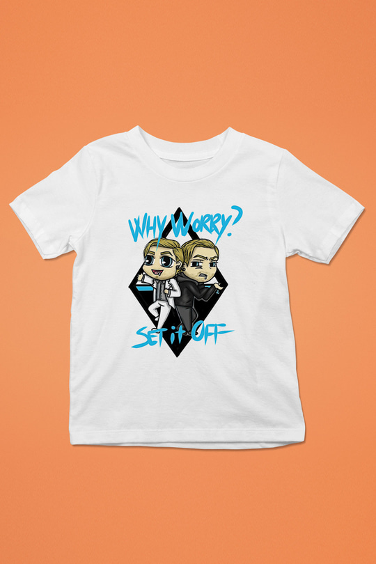 Set it off  Baskılı Beyaz Unisex Beyaz Çocuk Tişört - Tshirt