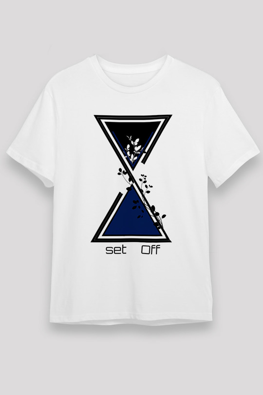 Set it off  Baskılı Unisex Beyaz Tişört - Tshirt