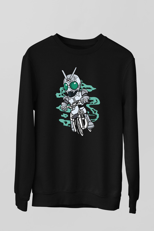 Shadowmoon Motocross Rider Baskılı Siyah Unisex Tshirt