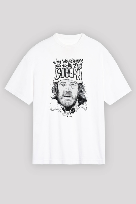 Shameless Baskılı Beyaz Unisex Oversize Tişört - Tshirt