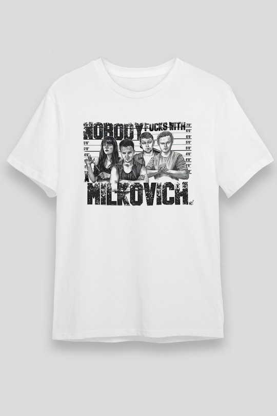 Shameless Unisex Baskılı Beyaz Tişört - Tshirt