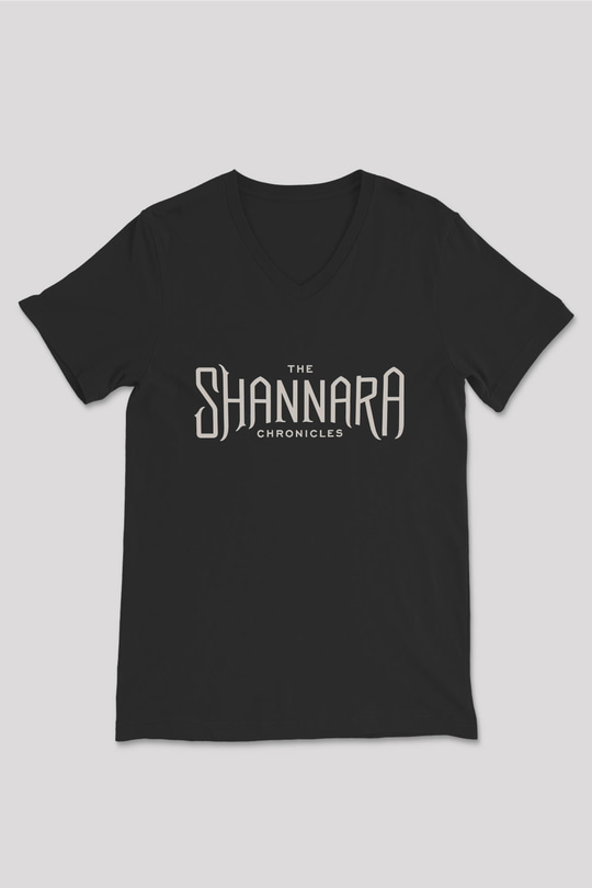 Shannara Chronicles Siyah Unisex V Yaka Tişört