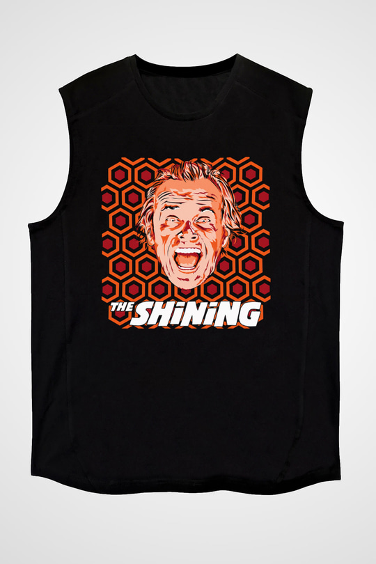Shining Siyah Unisex Kolsuz Tişört