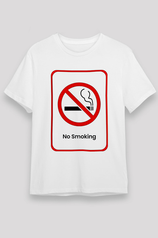 Sigarayı Bırakma Günü Baskılı Unisex Beyaz Tişört - Tshirt