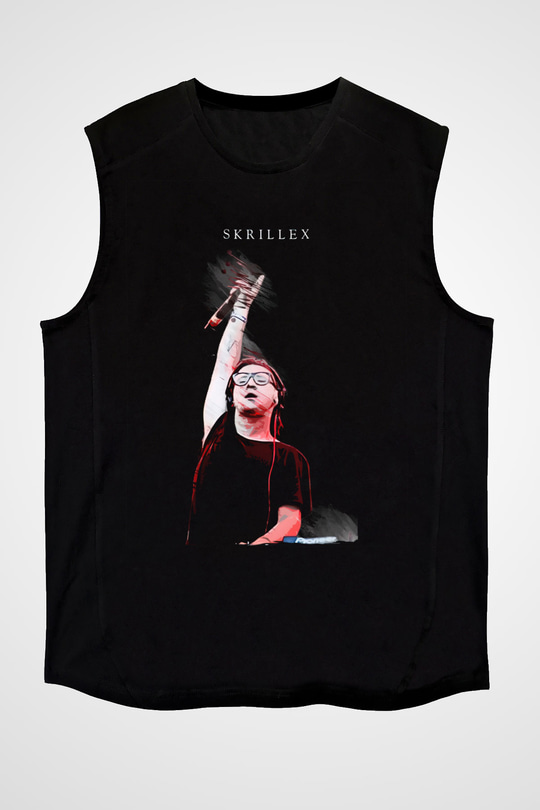 Skrillex Siyah Unisex Kolsuz Tişört