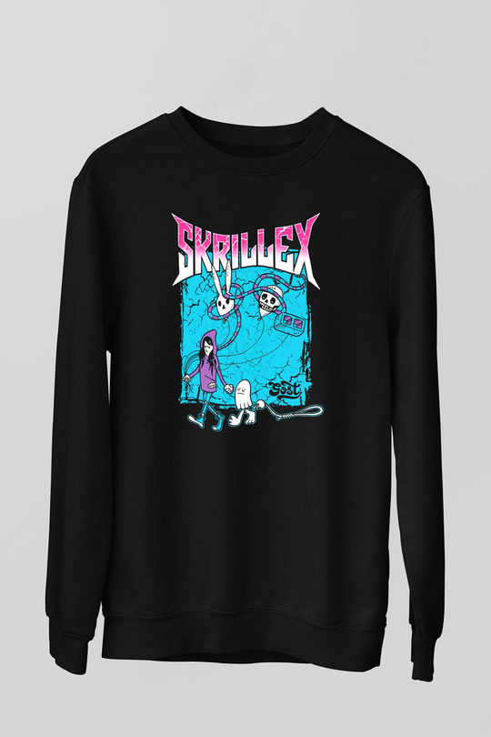 Skrillex Siyah Unisex Sweatshirt