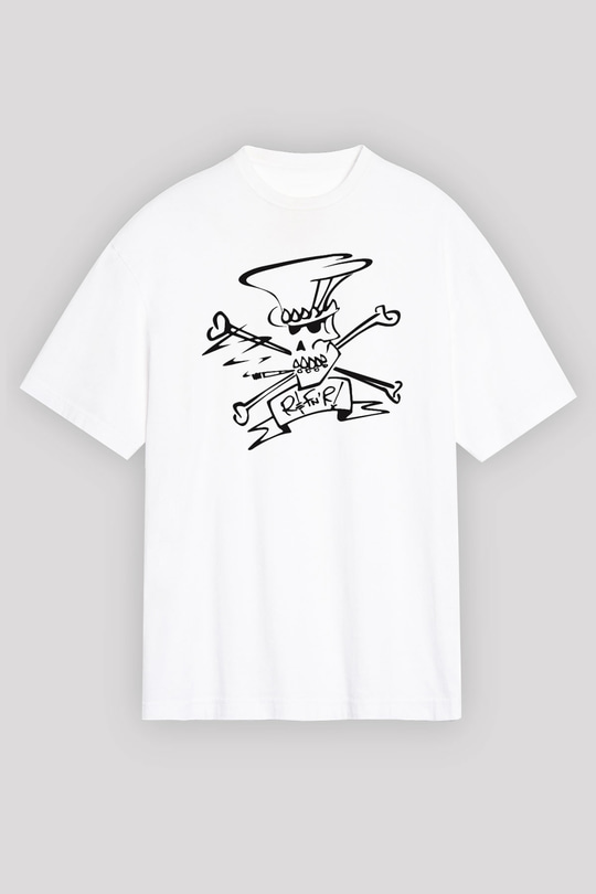 Slash Beyaz Unisex Oversize Tişört T-Shirt