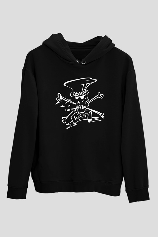 Slash Siyah Unisex Kapşonlu Sweatshirt