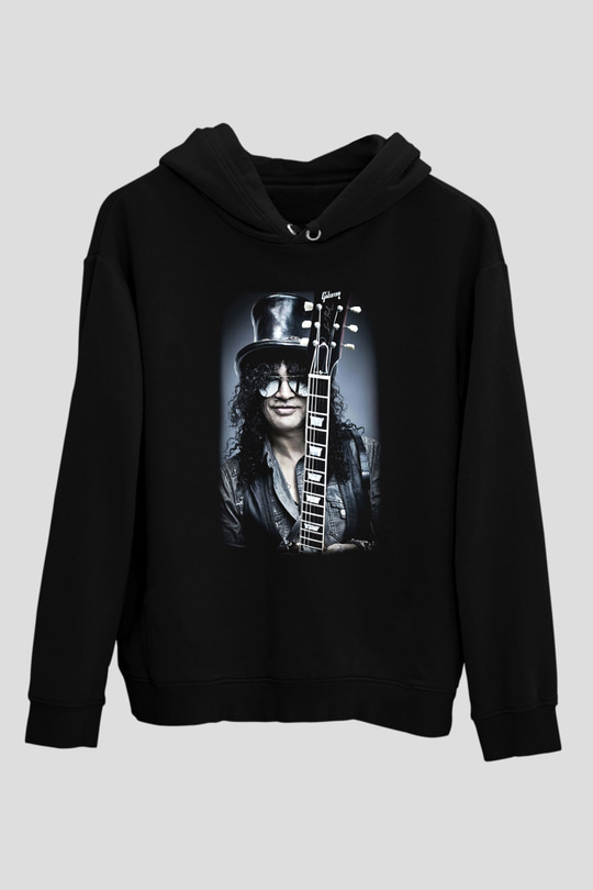 Slash Siyah Unisex Kapşonlu Sweatshirt