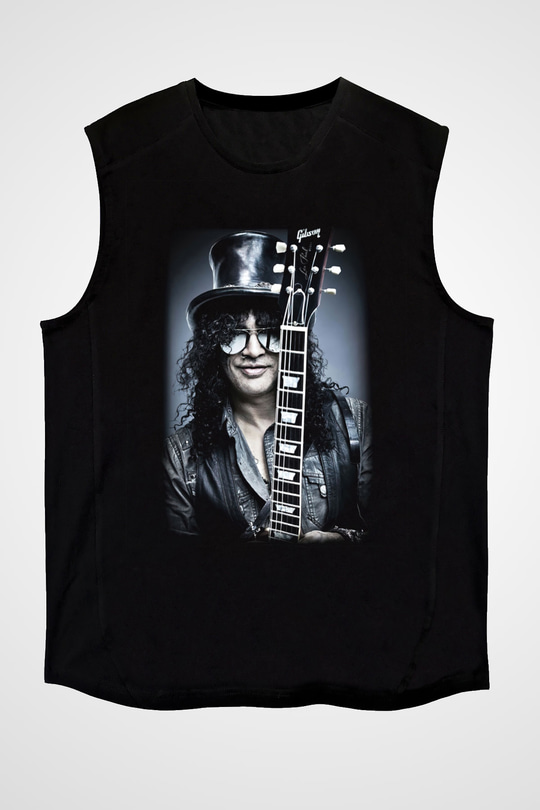 Slash Siyah Unisex Kolsuz Tişört
