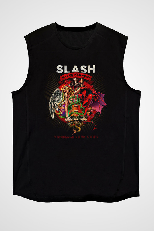 Slash Siyah Unisex Kolsuz Tişört