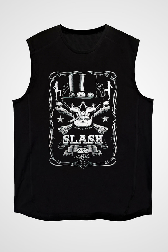 Slash Siyah Unisex Kolsuz Tişört