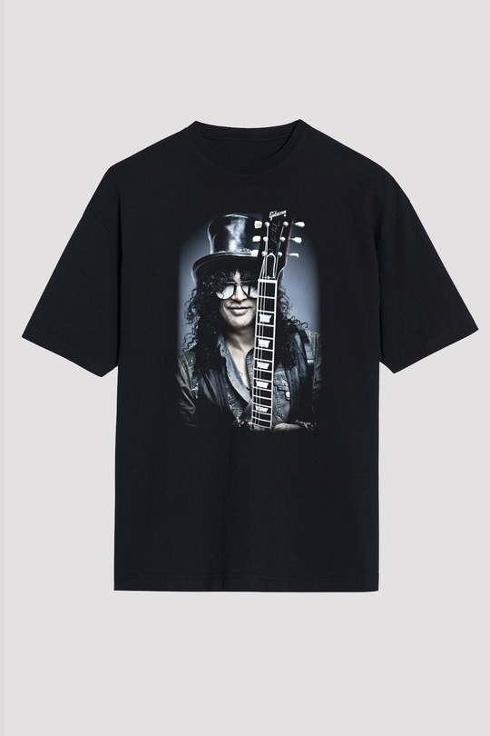 Slash Siyah Unisex Oversize Tişört T-Shirt