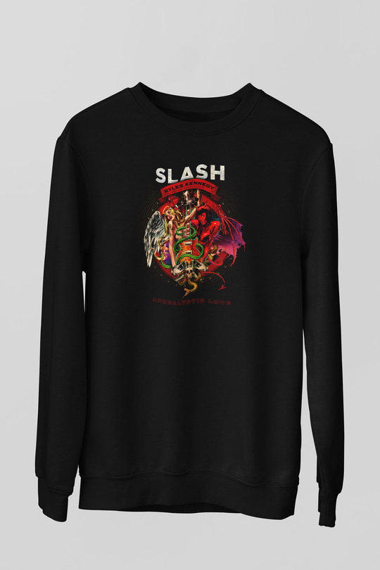 Slash Siyah Unisex Sweatshirt