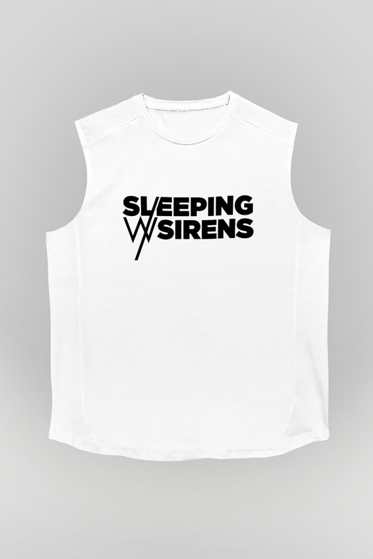 Sleeping with Sirens Beyaz Unisex Kolsuz Tişört
